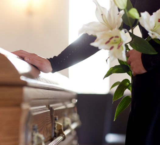 Bild av kista till begravning